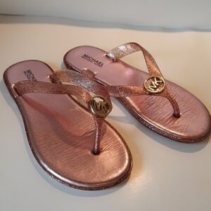 Michael Kors pink jelly sandals sz 1